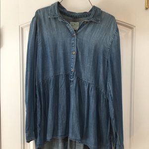 Blue jean blouse